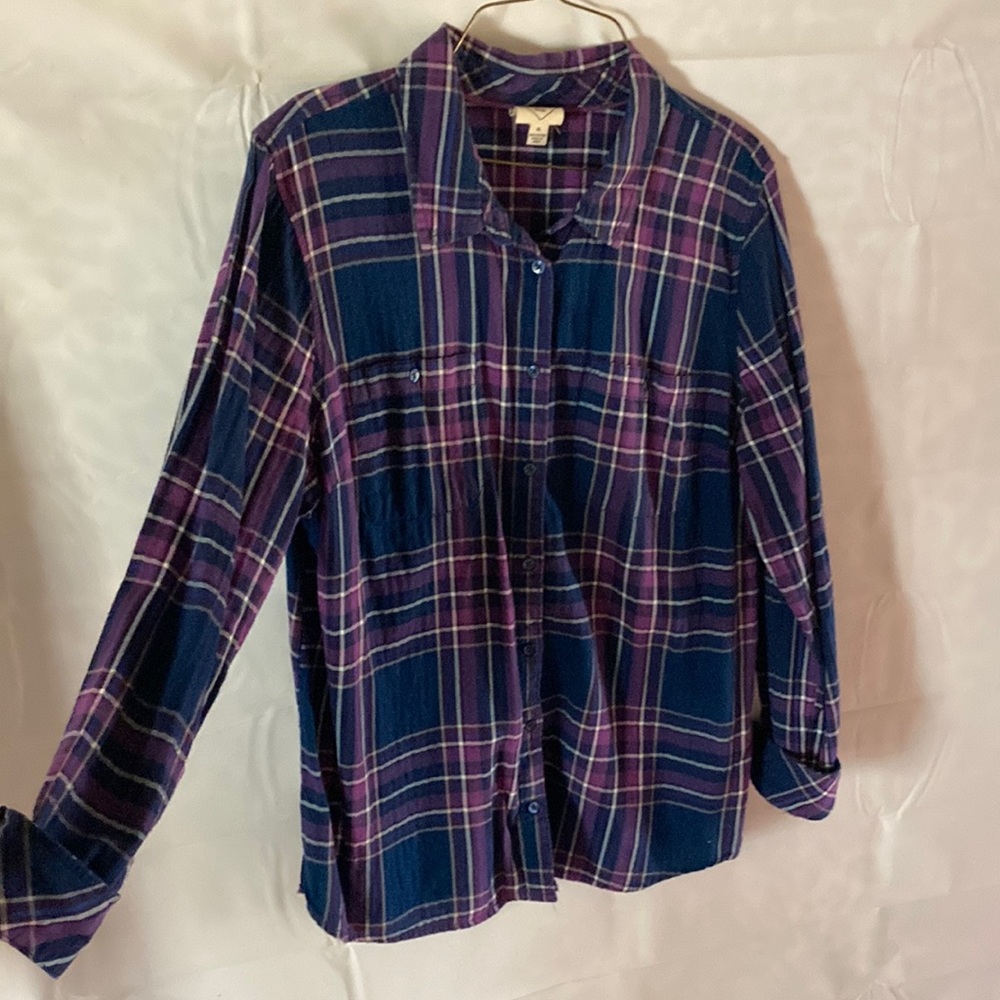 Purple button up flannel